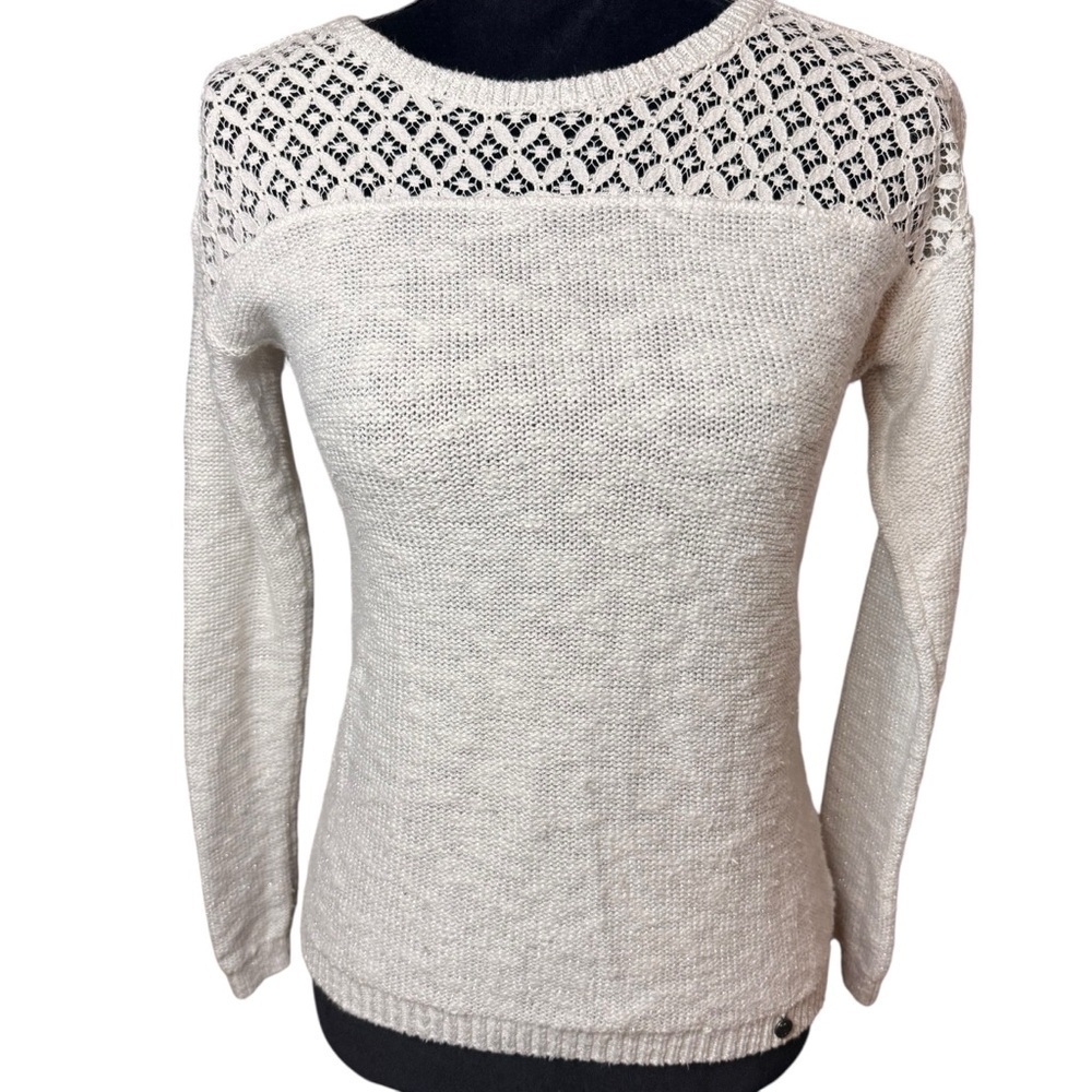 Abercrombie & Fitch | White Sparkle Detail Sweater for Girls | Sz XL